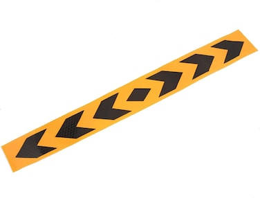AL ARQAM 90cm Visibility Waterproof Orange Black Arrow Printed Self-adhesive Fluorescent Reflective Warning Stickers For Vehicle