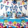 Italo Disposable Table Cloth for Birthday Party, Blue