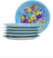 Italo birthday party disposable round plate 7-inch size, blue
