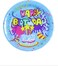 Italo birthday party disposable round plate 7-inch size, blue
