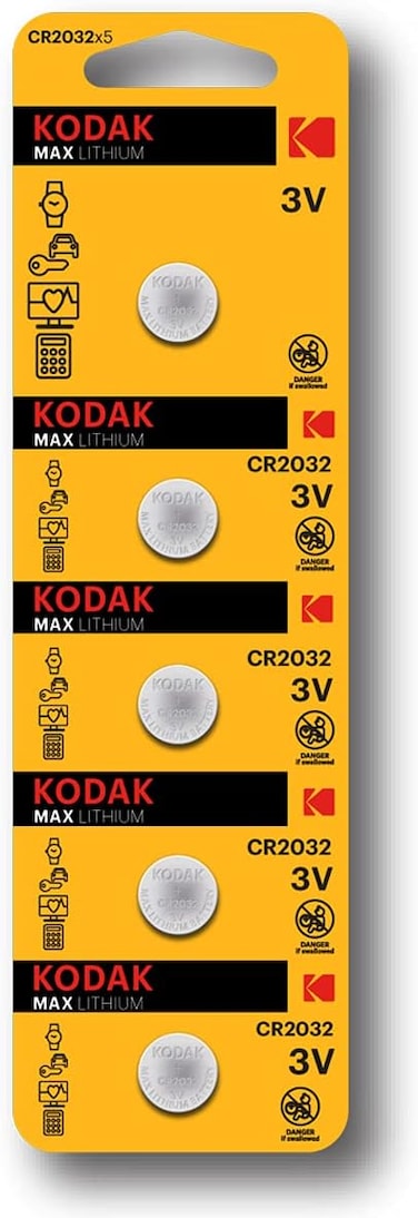 Kodak Max Lithium Button Cell Battery CR2032 - Pack of 5
