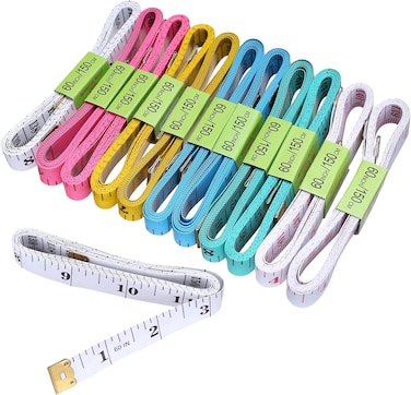 AL ARQAM 6Pcs Soft Tape Measures Double-Scale 60-Inch/150Cm Soft Tape Measure Ruler Bulk For Sewing Tailor Cloth,Medical Measurement,Body Measurements (Multicolors)