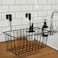 AL ARQAM Metal Multipurpose Cabinet Door Organizer, Under Shelf, Over Door Kitchen, Bathroom Cabinet Storage Basket Rack Holder Hanging Organizer- Black