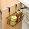 AL ARQAM Metal Multipurpose Cabinet Door Organizer, Under Shelf, Over Door Kitchen, Bathroom Cabinet Storage Basket Rack Holder Hanging Organizer- Black