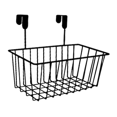 AL ARQAM Metal Multipurpose Cabinet Door Organizer, Under Shelf, Over Door Kitchen, Bathroom Cabinet Storage Basket Rack Holder Hanging Organizer- Black