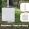 YALLABUYIT Portable Folding Plastic Table - 3 Adjustable Heights, Table Top &amp; Steel Frame, 122 x 60.5 x 56 cm Open Size, Foldable for Easy Storage