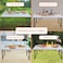 YALLABUYIT Portable Folding Plastic Table - 3 Adjustable Heights, Table Top &amp; Steel Frame, 122 x 60.5 x 56 cm Open Size, Foldable for Easy Storage