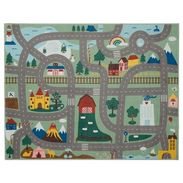 YALLABUYIT Rug, green, 100x133 cm