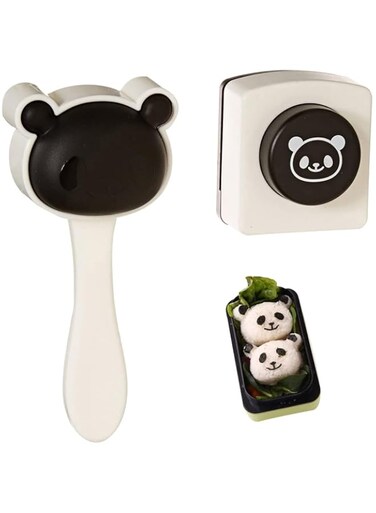 YHRY Rice Ball Molds, Sushi Mold, Nori Embosser, Sandwich Mould, Bento Accessories, DIY Kitchen Tools with Nori Seaweed Punch Cutter, for Home Party Kids Meal Make, Cartoon Panda Pattern