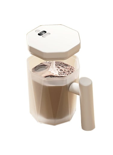Electric Blender Cup With Smart Battery Indicator, Food-Grade Pp Construction, High-Speed Blending Function, Waterproof Design. Portable Cup Suitable For Home, Travel And Office Use (13.5 Fl Oz, White).