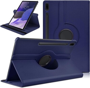 Muzz Tab S9 case 360&deg; Rotating Case for Samsung Galaxy Tab S9, Multi-Angle Swiveling Slim Cover, Auto Wake/Sleep, PU Leather Hard Back, Shockproof (Blue)