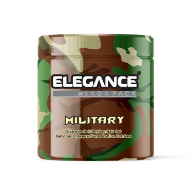 Elegance Triple Action Hair Gel - Military, 500ml - Strong Hold, Glossy Finish, Flexible Styling