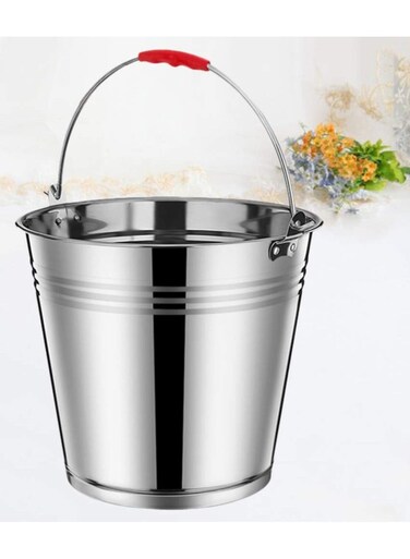 Holder water pail fire pit bucket metal bucket drip grease bucket coal storage holder farm bucket horse bucket ice bucket Stainless steel Multipurpose container