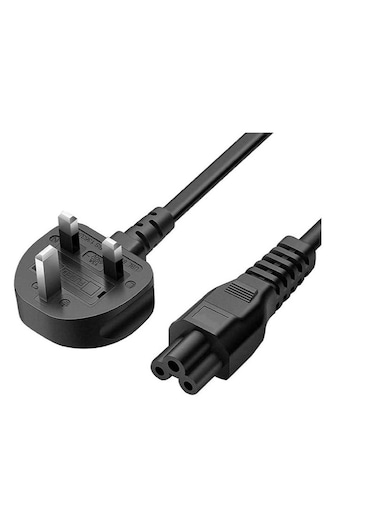 Laptop Power Cable UK Plug to C5 3 pin Laptop Power lead