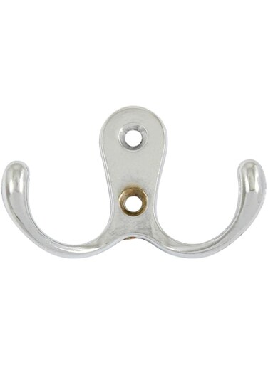 KNP Metal Double Coat Wall Hook Silver is a durable and stylish wall-mounted hook designed for hanging coats, hats, bags, towels, and accessories.
