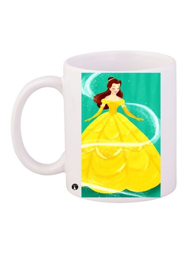 Cartoon Printed Coffee Mug White/Yellow/Green