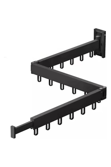 Wall-Mounted Folding Drying Rack &ndash; Aluminum, Retractable &amp; Extendable for Indoor Laundry Use