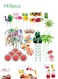 140 Pcs Drink Umbrellas Cocktail Picks Coconut Palm Cocktail Umbrellas Firework Drink Stirrers Tropical Cocktail Sticks for Drinks Fruit Hawaiian Party Decorations Cocktail Accessories