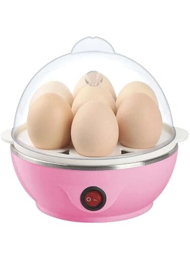 Dubai Gallery Multi-Functional Electric Eggs Boiler Steamer 350 W 45573 Pink/Clear