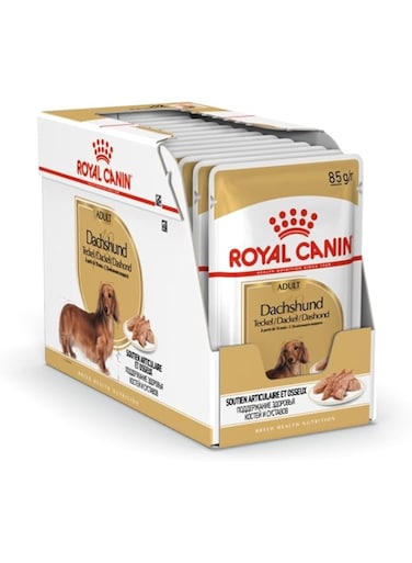 Royal Canin BHN Dachshund Adult Wet Food Pouches Box of 12x85g Breed Health Nutrition Dog Food