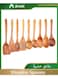9 Pieces Wooden Kitchen Utensils Set, Teak Wood Cooking Tools with Spatula Spoons Fork, Premium Quality Bakeware &amp; Cookware