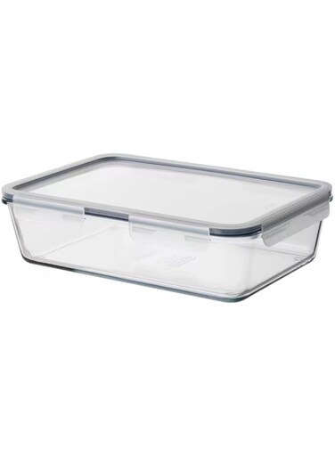 Food container with lid, rectangular/glass plastic3.1 l