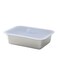 container with lid, rectangular stainless steel/silicone1.0 l