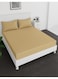 Deep Fitted Elastic Bedsheet Set With Pillow Covers, King/Queen/Double/Single Sizes, Color Beige, Depth 30cm
