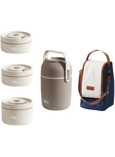 Jorunb Bento Boxes, 3 Tier Lunch Box for Student Adult, Thermal Insulation Bento Lunch Box with Hand Bag, Lunch Containers for Kids Lunch Box Food Containers (1390 ml)