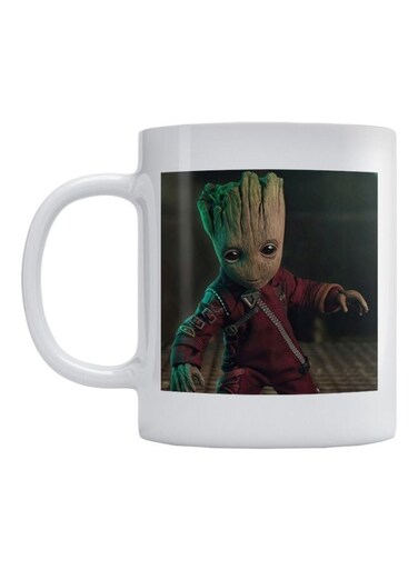 Guardians Of The Galaxy Groot Character Ceramic Mug White/Red/Brown