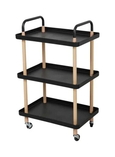 Storage Trolley Black 50x34x84cm