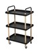 Storage Trolley Black 50x34x84cm