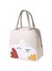 MAKINGTEC Insulated Lunch Bag, Leak Proof Reusable Tote, Waterproof Lunch Bag, Ladies Men's Kids Beach Hiking School Work Picnic Carrying Bag (Beige)