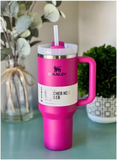 Quencher H2.0 FlowState&acirc;&bdquo;&cent; 40oz Fuchsia 2.0 Stainless Steel Insulated Tumbler with Reusable Straw &amp; 3-Position Leak-Resistant Lid &acirc;&euro;&ldquo; BPA-Free, Dishwasher Safe Travel Mug &acirc;&euro;&ldquo; Double-Wall Vacuum Bottle Keeps Drinks Cold 40H or Hot 7H &acirc;&euro;&ldquo; Ideal for Coffee, Water, Tea, Smoothies