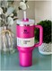 Quencher H2.0 FlowState&acirc;&bdquo;&cent; 40oz Fuchsia 2.0 Stainless Steel Insulated Tumbler with Reusable Straw &amp; 3-Position Leak-Resistant Lid &acirc;&euro;&ldquo; BPA-Free, Dishwasher Safe Travel Mug &acirc;&euro;&ldquo; Double-Wall Vacuum Bottle Keeps Drinks Cold 40H or Hot 7H &acirc;&euro;&ldquo; Ideal for Coffee, Water, Tea, Smoothies