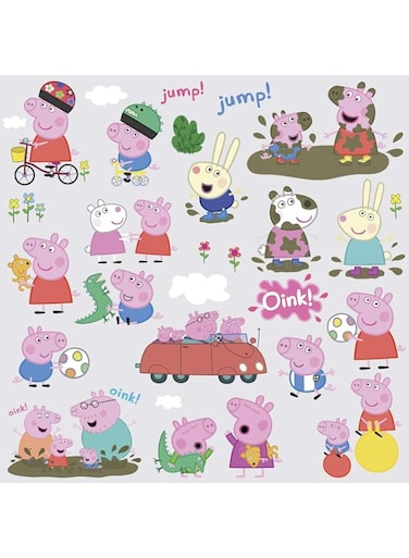 RoomMates RMK3183SCS Peppa The Pig Peel and Stick Wall Decals, One Size