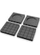 Azonee 4 Pieces Washing Machine Anti-Vibration Pads, Shock Absorption Non-Slip Grip Feet Pads Black Rubber Anti-Vibration Pads for Washing Machines and Dryers, Washing Machine Feet Pads