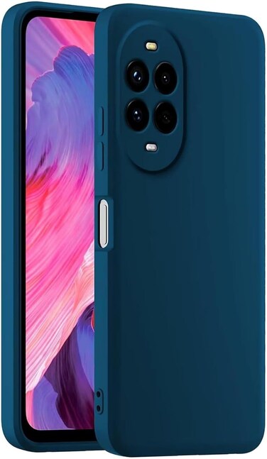 Case Compatible with Huawei Nova 13 Pro, Silky-Soft Touch Full-Body Protective Phone Silicone Case, Shockproof Cover with Microfiber Lining Case For Huawei nova 13 Pro (Blue)