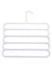 5-Layer Multipurpose Closet Clothes Hanger White 34 x 34cm