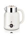 ZOLELE Electric Kettle 1.5L Stainless Steel Kettle 2200W with Auto Shut-Off, Dual Boiling Modes &amp; 6-Speed Intelligent Temperature Regulation White