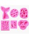 Marine Theme Silicone Mold, DIY Handmade Baking Tools, Fondant Silicone Mold, Food Grade Silicone Cake Molds, Seashell, Conch, Fish Tail, Seahorse, Starfish, Coral, for Making Cake, Chocolate