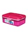 Sistema Slimline Quaddie Coloured Lunch Box 1.5L Pink : Meal Prep - Leak-proof - Portable - Lunch Container - BPA-free Pink