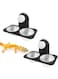 Excefore Reptile Water and Food Bowl, 2pcs Dish Flat Drinking Bowl Water Plate, Feeding Ledge Plastic Suction Cup Reptile Water Dish Reptile Feeder for Lizard Chameleon Turtle