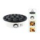 24-Hole Electric Mini Pancake Maker - 1000W Non-Stick Poffertjes Machine with Temperature Control