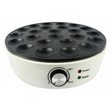 24-Hole Electric Mini Pancake Maker - 1000W Non-Stick Poffertjes Machine with Temperature Control