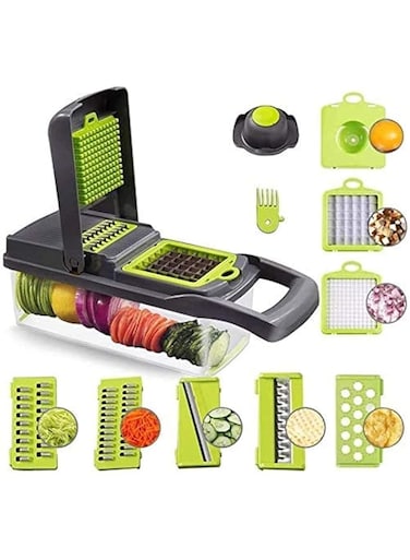 Vegetable Chopper Food Chopper Vegetable-12 in 1 Interchangeable Blades Veggie Chopper Spiralizer