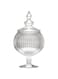 Glass Cookie Jar - 0.6 Ltr - Food Storage Container, Keep Fresh Flour, Chewy Pet Treats, Candy, Dried Foods, Biscuit, Chocolate for Your Kitchen or Decoration- Pack of 1