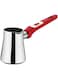 Hascevher Yaprak Coffee Pot with Venus Bakalite Handle, 330 ml Capacity, Silver/Red