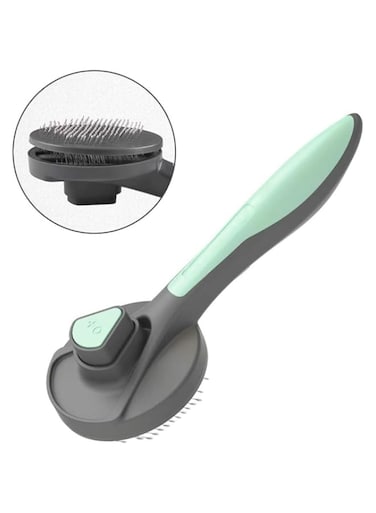 GTPL Self Cleaning Brush for Cat Dog, Pet Soft Brush for Shedding Removes Loose Undercoat Mats Tangled Hair, Slicker Brushes for Pet Massage Grooming