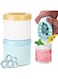Small Ice Cube Trays with Lid, Cylinder Ice Cubes Mold for 60 Ice Cubes Make, Food Grade Squeeze Easy-Release Mini Ice Maker Cup - 2 Packs